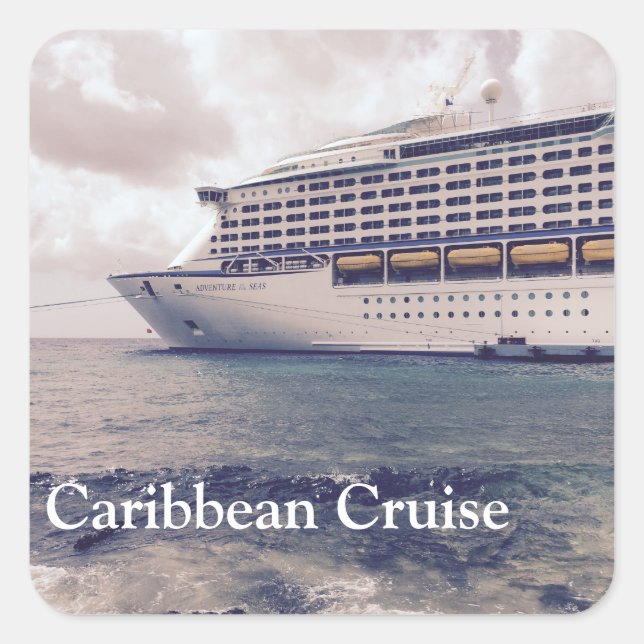 Caribbean Cruise - Square Stickers, Glossy Sticker (Front)