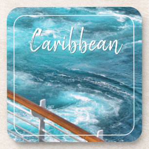 Caribbean Cruise - Turquoise Wake Photography Coaster