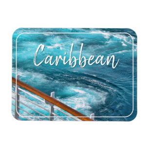 Caribbean Cruise - Turquoise Wake Photography Magnet