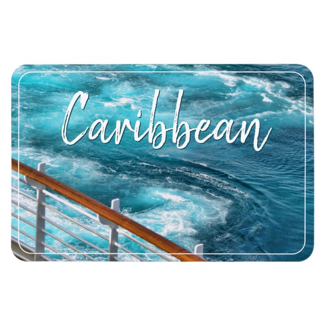 Caribbean Cruise - Turquoise Water Photography Magnet (Horizontal)