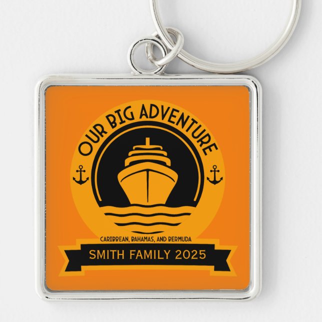 Caribbean Cruise Vacation Key Ring (Front)