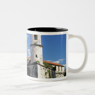 Caribbean, Cuba, Havana. Old Havana, Castillo Two-Tone Coffee Mug