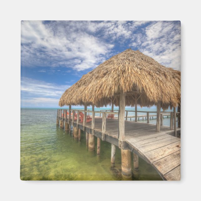 Caribbean Dock Magnet (Front)