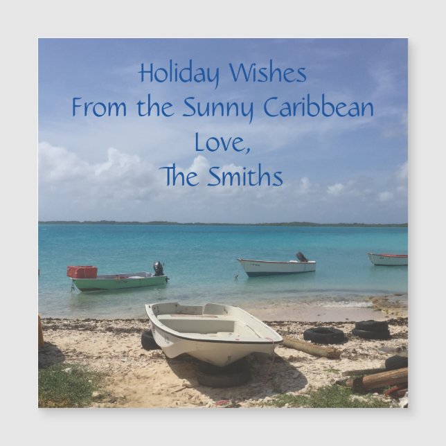 Caribbean Dreaming Bonaire Fishing Boats Ocean  (Front)