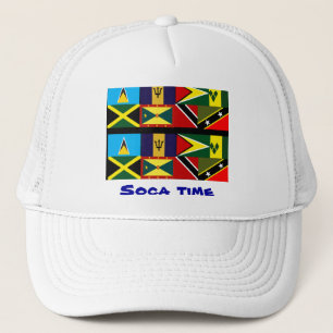 Caribbean flag trucker hats