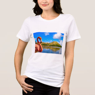 Caribbean flamingo in St kitts T-Shirt Tri-Blend Shirt