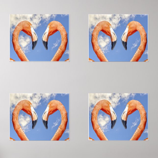 Caribbean flamingo love heart (Front)