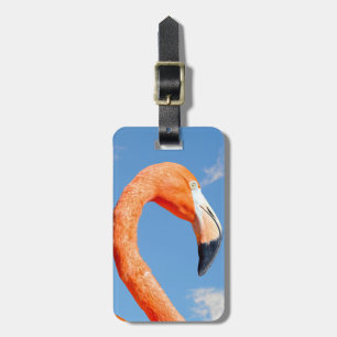 Caribbean flamingo with a blue sky Luggage Tag