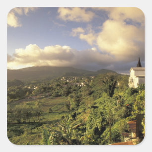 Caribbean, French West Indies, Martinique. Square Sticker