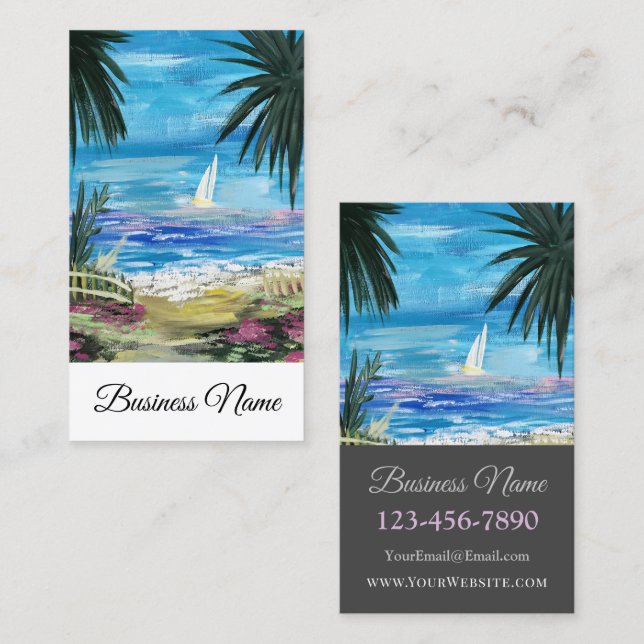 Caribbean Getaway Business Card (Front/Back)