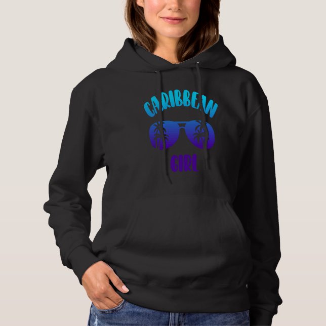 Caribbean Girl Summer Vacation Hoodie (Front)