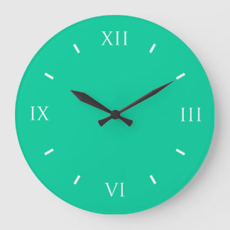 Caribbean Green Durable Colour Coordinating Large Clock