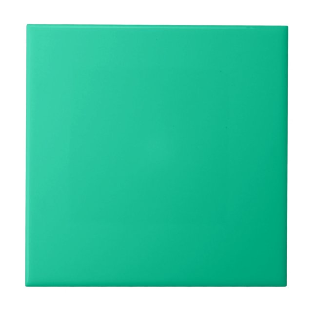 Caribbean Green Solid Colour Ceramic Tile (Front)