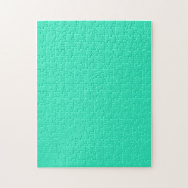 Caribbean Green (solid colour)  Jigsaw Puzzle (Vertical)