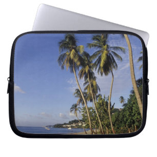CARIBBEAN, Grenada, St. George, Boats on palm Laptop Sleeve