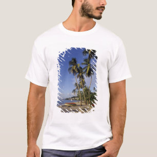 CARIBBEAN, Grenada, St. George, Boats on palm T-Shirt