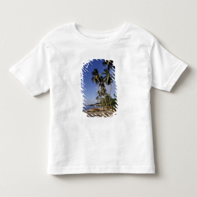 CARIBBEAN, Grenada, St. George, Boats on palm Toddler T-Shirt (Front)