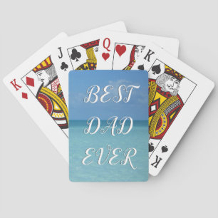 Caribbean Horizon Best Dad Ever Playing Cards