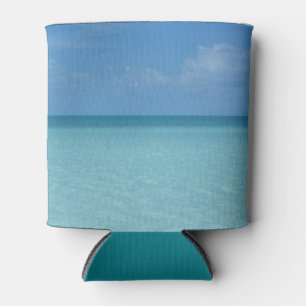 Caribbean Horizon Tropical Turquoise Blue Can Cooler