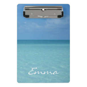 Caribbean Horizon Tropical Turquoise Blue Mini Clipboard