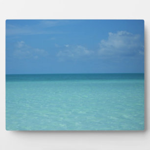 Caribbean Horizon Tropical Turquoise Blue Plaque