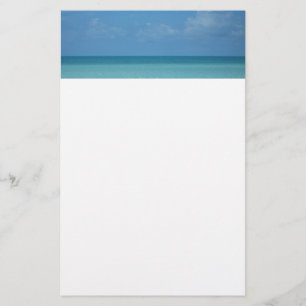 Caribbean Horizon Tropical Turquoise Blue Stationery