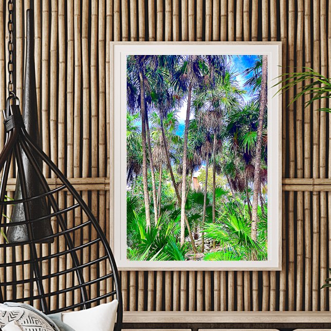 Caribbean House In The Jungle Palm Trees  Poster (Creator Uploaded)
