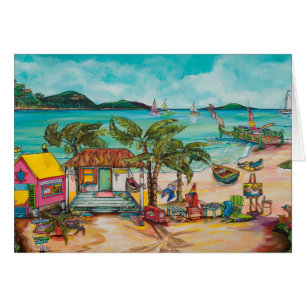 Caribbean island card