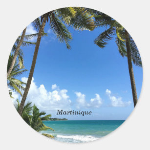 Caribbean Island, Martinique Classic Round Sticker