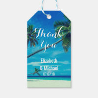 Caribbean Island Tropical Beach Wedding Thanks