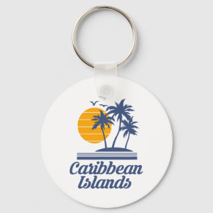 Caribbean Islands Beach Country Tourist Souvenir V Key Ring