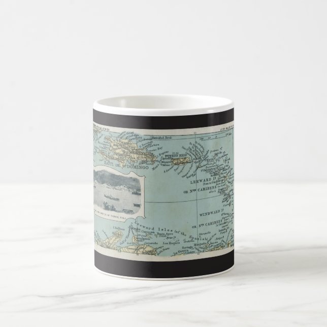 Caribbean Islands Map Coffee Mug (Center)