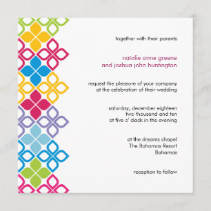 Caribbean Islands Wedding Invitation Card