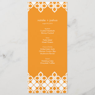 Caribbean Islands Wedding Menu Card