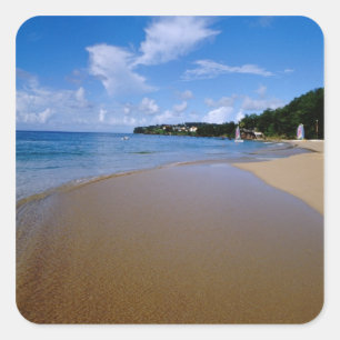 Caribbean, Lesser Antilles, West Indies, 3 Square Sticker