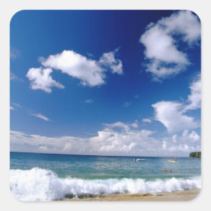Caribbean, Lesser Antilles, West Indies, 5 Square Sticker