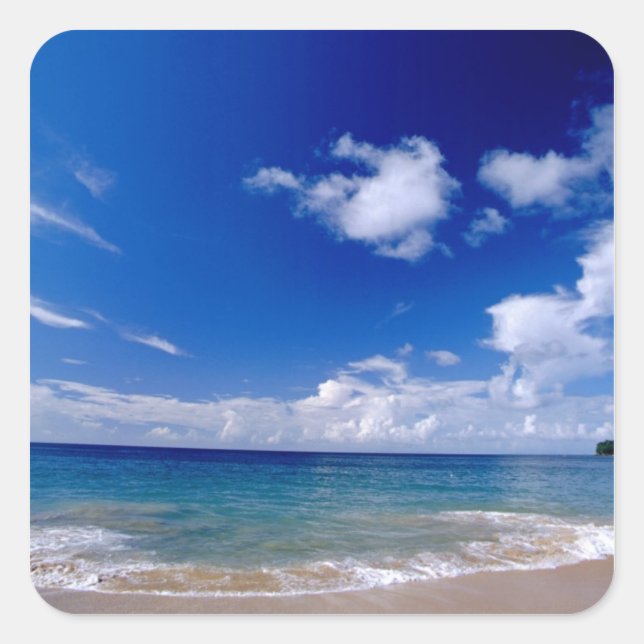 Caribbean, Lesser Antilles, West Indies, Square Sticker (Front)