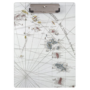 CARIBBEAN: MAP, 1775 CLIPBOARD
