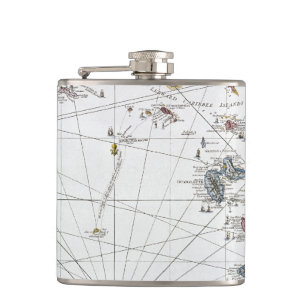 CARIBBEAN: MAP, 1775 HIP FLASK