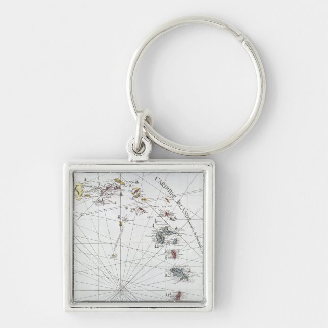 CARIBBEAN: MAP, 1775 KEY RING (Front)