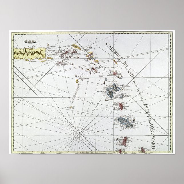 CARIBBEAN: MAP, 1775 POSTER (Front)