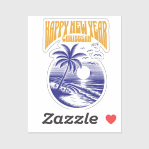 Caribbean New Year's 2026 – Tropical Palm Sunset R