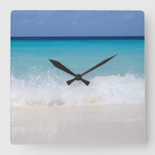 Caribbean Ocean Beach Dream 6 Square Wall Clock