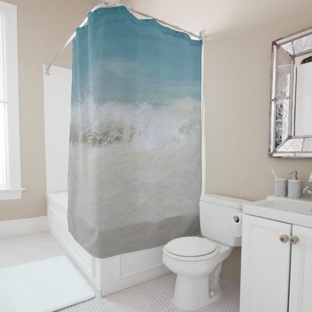 Caribbean Ocean Beach Dream 9 Shower Curtain (In Situ)