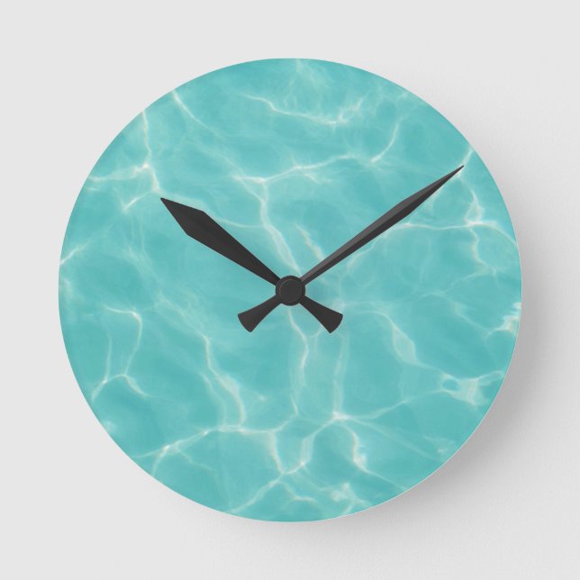 Caribbean Ocean Glow #1 #sea #wall #art  Round Clock (Front)