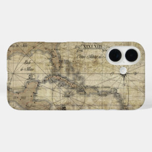Caribbean - old map iPhone 16 case