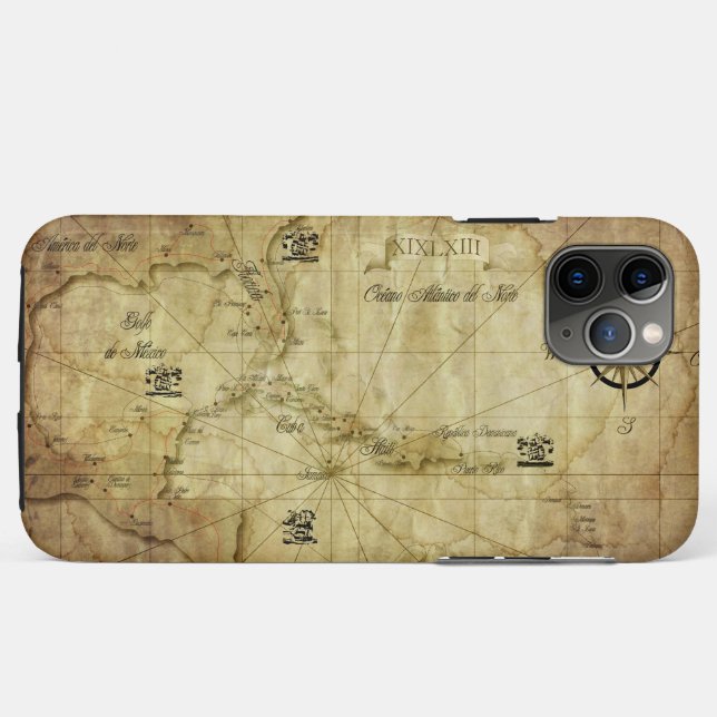 Caribbean - old map... Case-Mate iPhone case (Back (Horizontal))