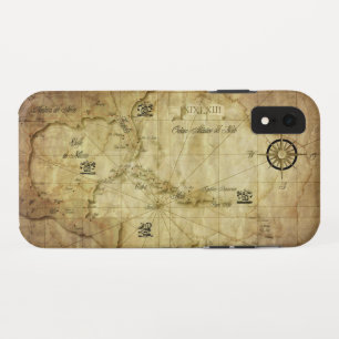 Caribbean - old map... iPhone XR case
