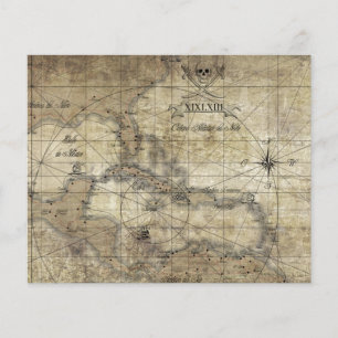 Caribbean - old map flyer
