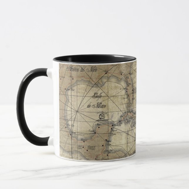 Caribbean - old map mug (Left)